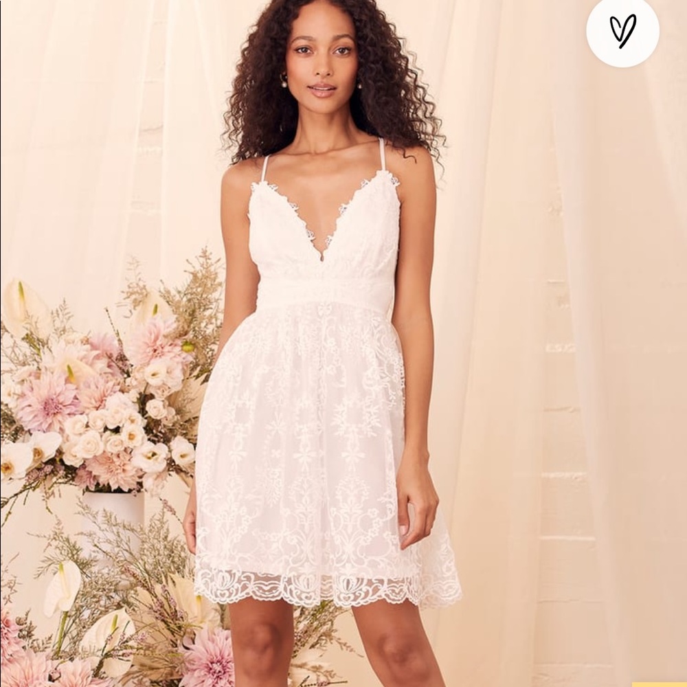 LULU’s White Skater Dress. New with Tags.